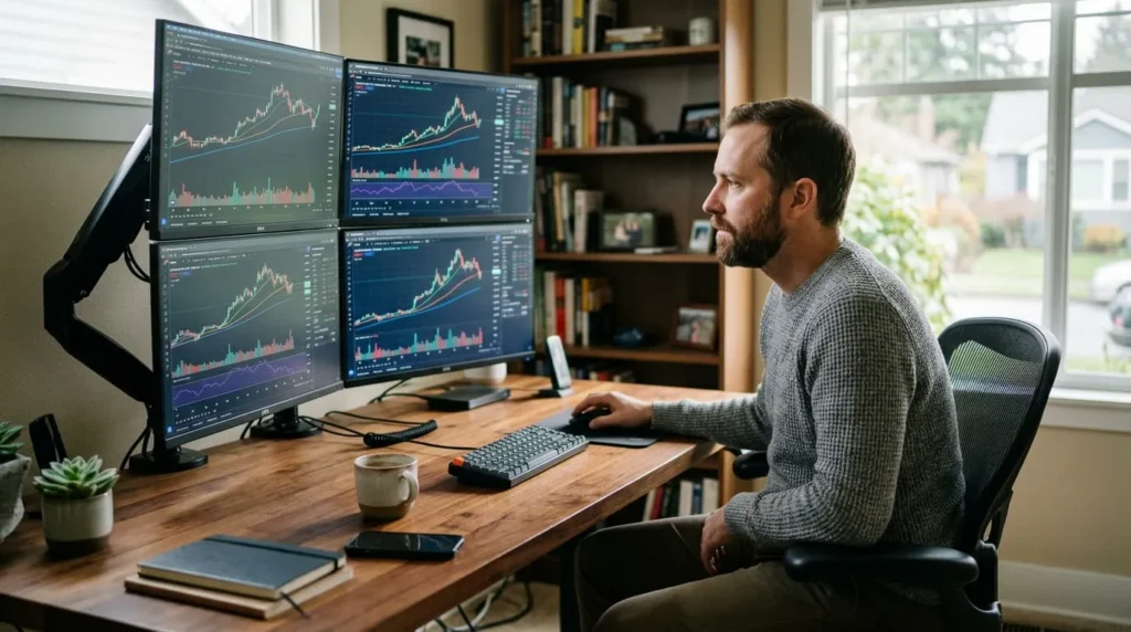 Investor reviewing AMD AI chip news stock movement after the deals