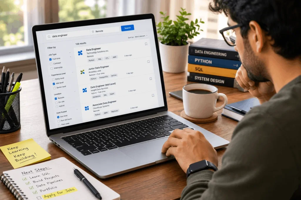Searching for data engineer roles after finishing a data engineering roadmap
