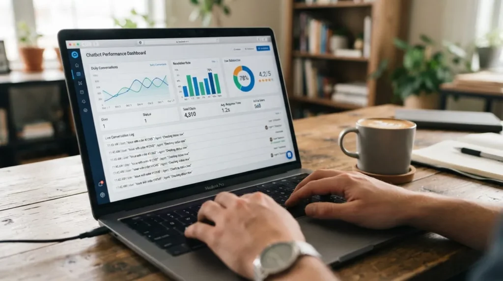 Analytics dashboard used by an <a href=