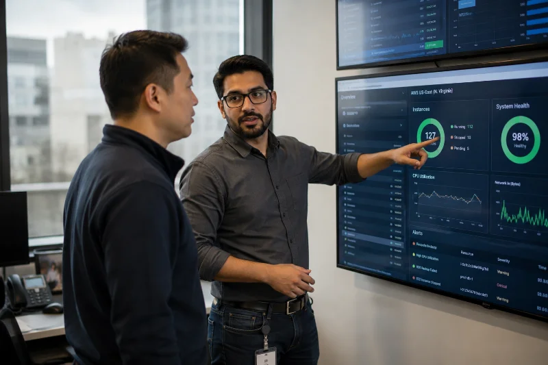 AI infrastructure companies cloud engineers monitoring servers