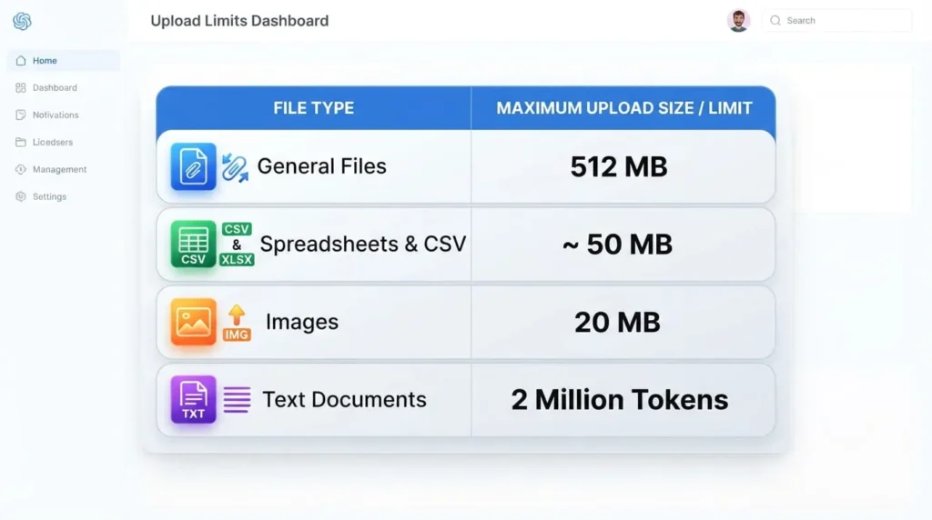 ChatGPT File Upload Limit Explained 4 Flowchart explaining how to fix ChatGPT file upload errors by waiting for upload limits to reset, splitting large files, or freeing storage space.