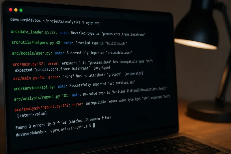 running a type checker on dynamic typing in python code