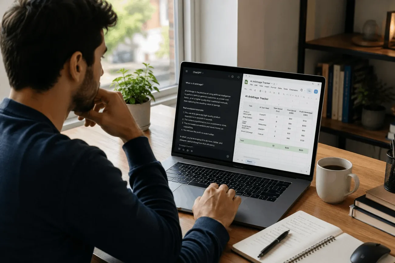what is ai arbitrage explained with real workspace example