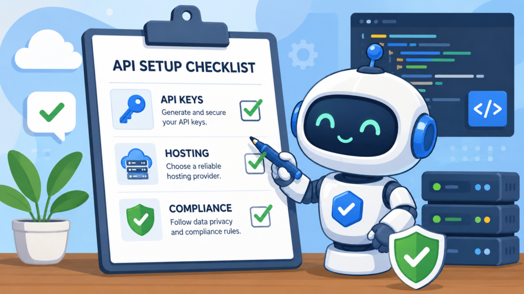 Checklist illustration for how to make a Twitter bot correctly and safely