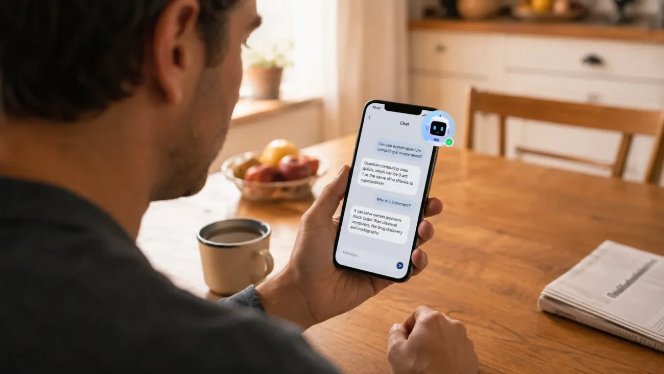 Person checking phone settings to opt out of Meta AI on Facebook and Instagram