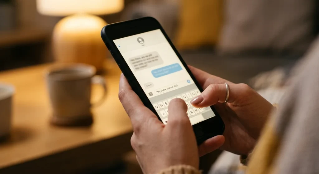 Typing a safe word instruction into a Janitor AI chat