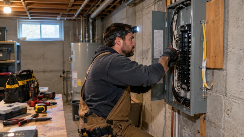 Electrician doing hands-on work that shows what jobs AI is replacing least