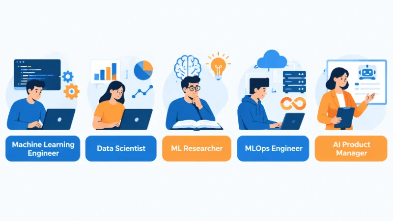 five types of machine learning jobs from engineer to researcher