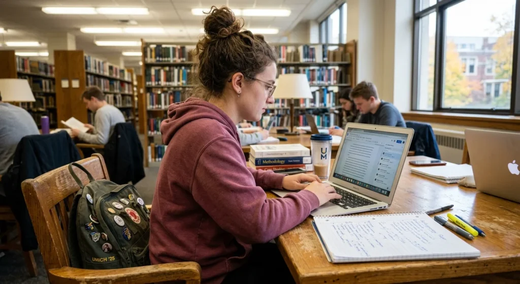 Student keeping drafts and notes to show how to use AI tools without losing originality