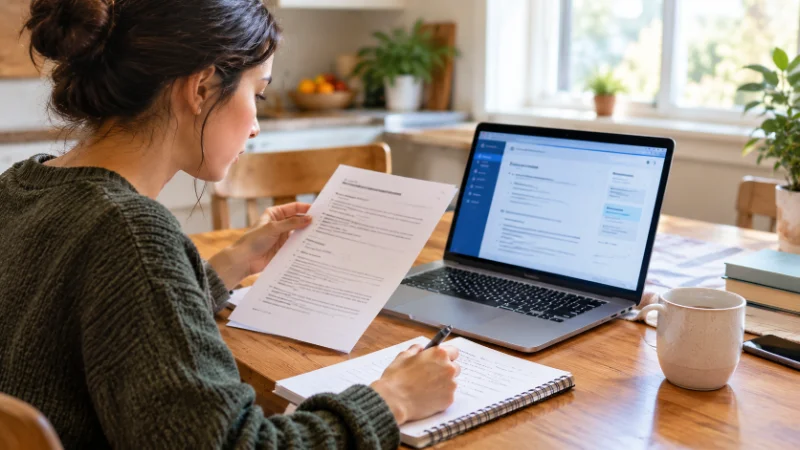 Student reading a syllabus to find what AI detector does Canvas use in their course