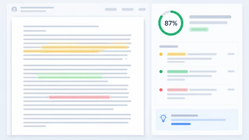 Generic grading screen showing the report that appears when schools decide what AI detector does Canvas use